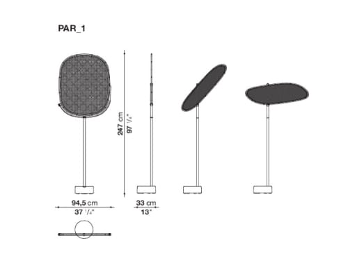 Регулируемый зонтик из алюминия и ПВХ B&B Italia Outdoor TESA O' ARCH-00024155 - Вид №6