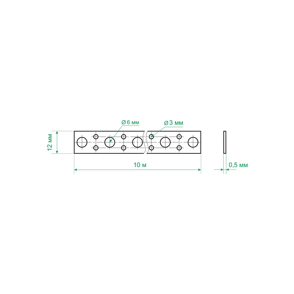 Перфорированная лента прямая 12х05 10 м цвет серый Santreyd STLM-2019895 - Вид №2