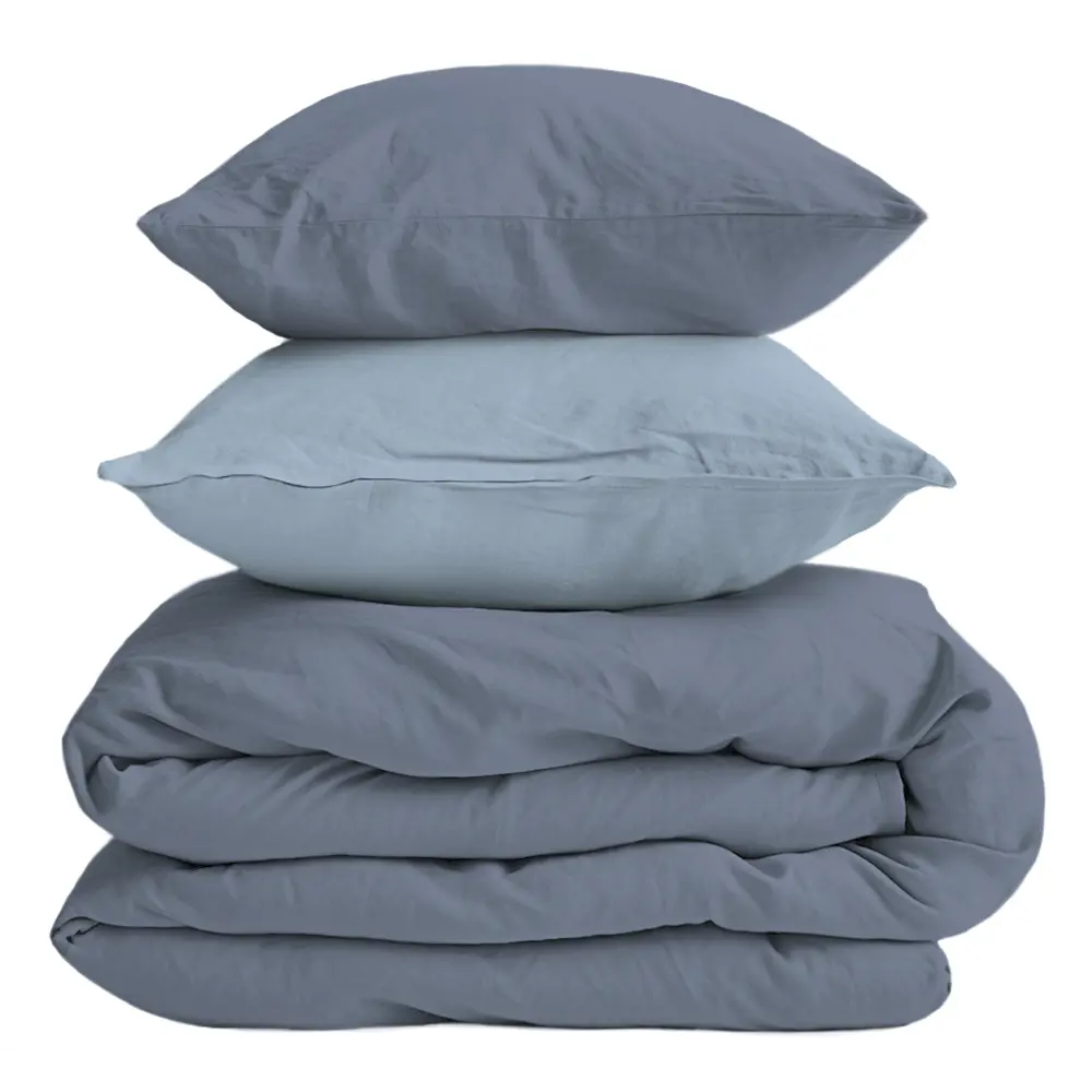 Комплект постельного белья НТК полутораспальный из полисатина насыщенного синего цвета 89404962 STLM-1578490 - Вид №2