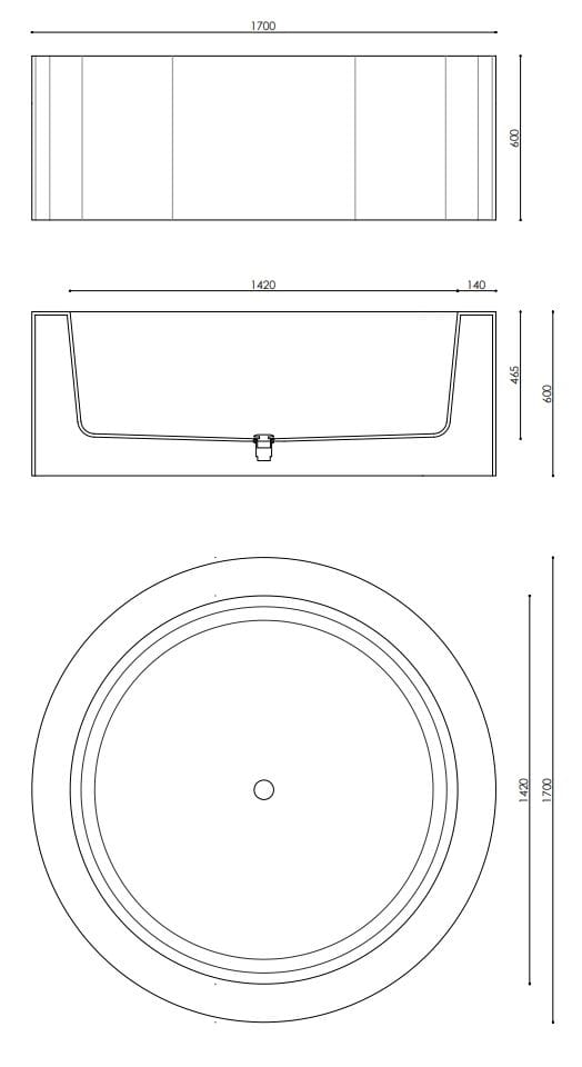 Круглая ванна в центре комнаты Corian® Acquapazza Corian ® elements ARCH-00067980 - Вид №4