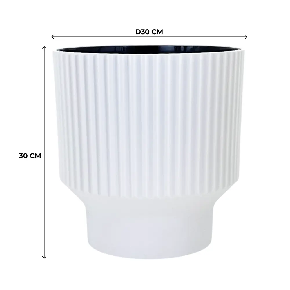 Кашпо Evergreen Design Аркада 28x30x30 см v16.2 л пластик белый STLM-2067684 - Вид №3