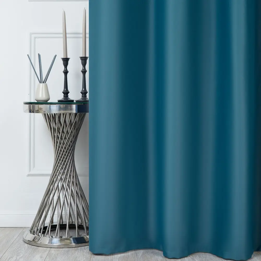 Комплект штор на ленте Кларис 140x280 см цвет синий 89355468 STLM-2088141 SANPA HOME  - Вид №1