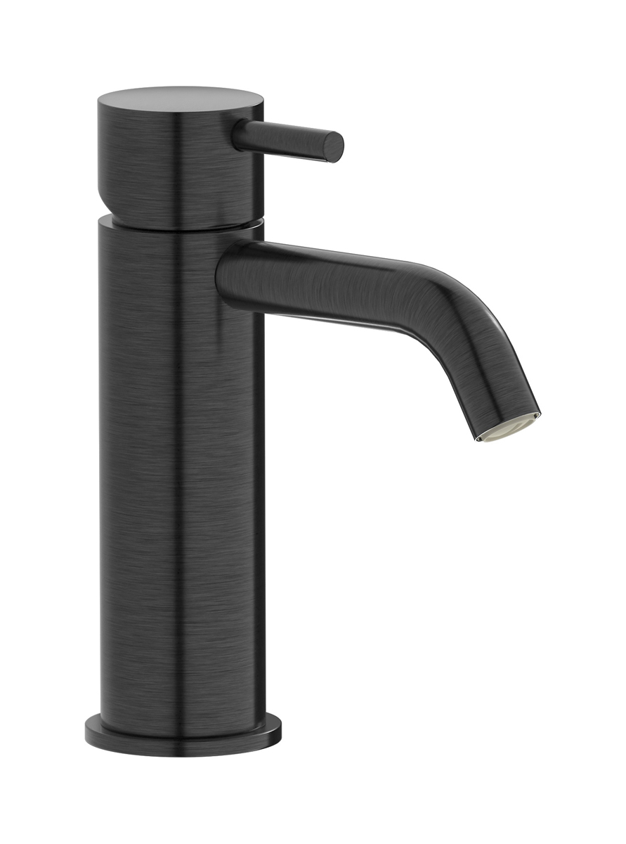 Смеситель для раковины на 1 отверстие в комплекте с донным клапаном WE ARE IB mt200cs Brushed Black Chrome MilanoTorino 
