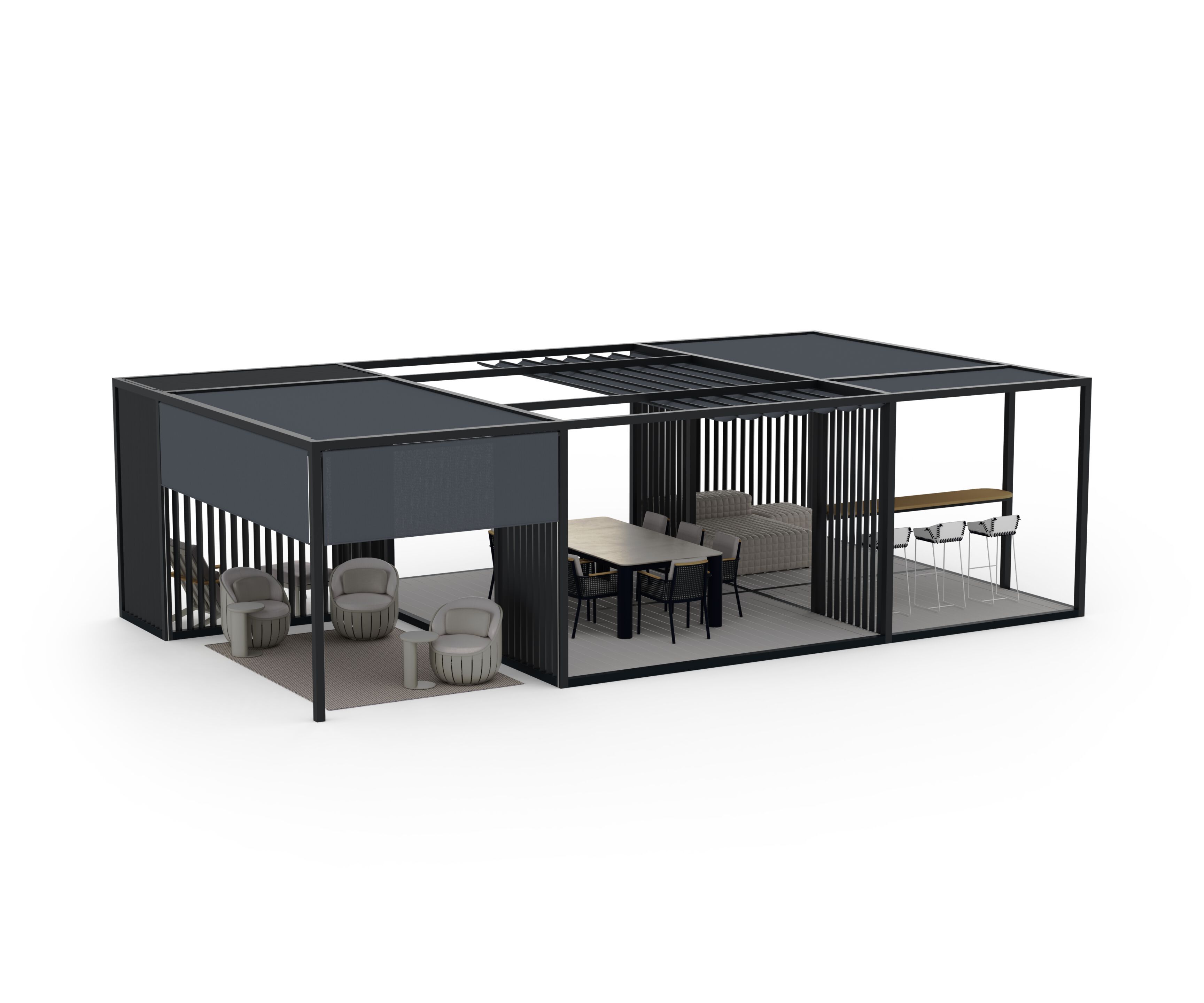 Пергола из алюминия и дерева GANDIABLASCO FLEX ARCH-00069692 - Вид №3