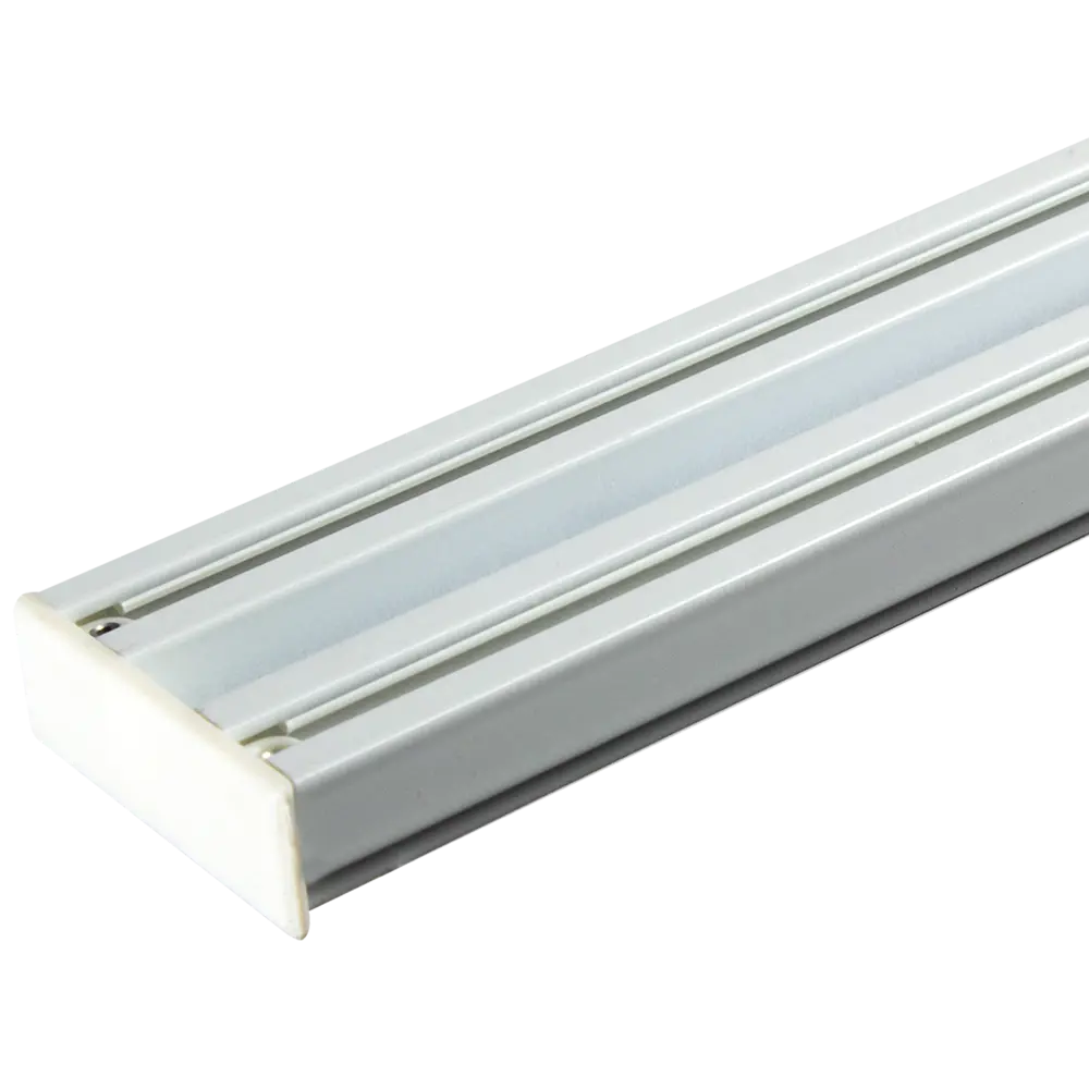 Карниз шинный двухрядный с потолочным держателем 240 см алюминий цвет белый ORBIS STLM-2026548