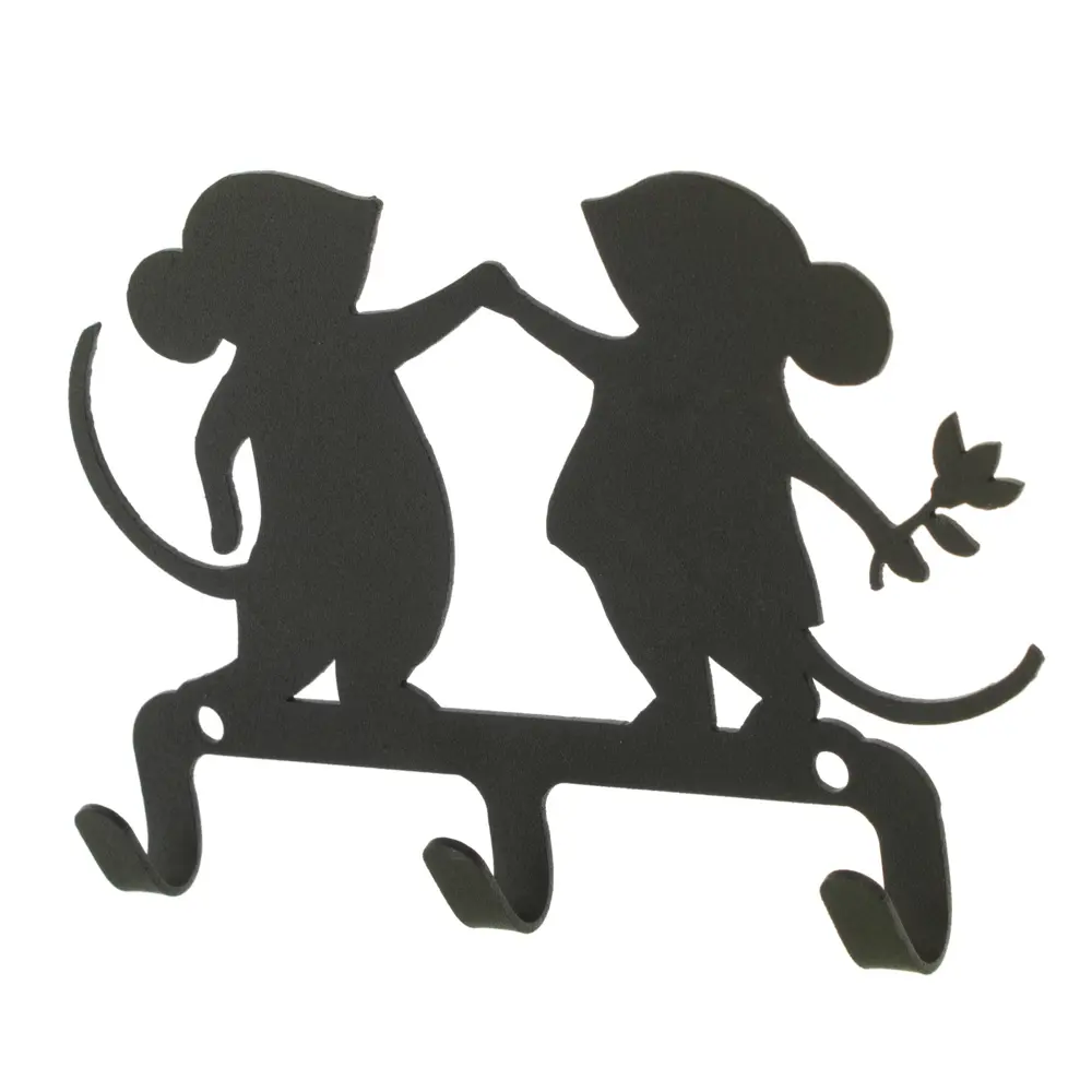 Крючок трёхрожковый DuckandDog «Мышки», сталь, матовый чёрный STLM-2199314