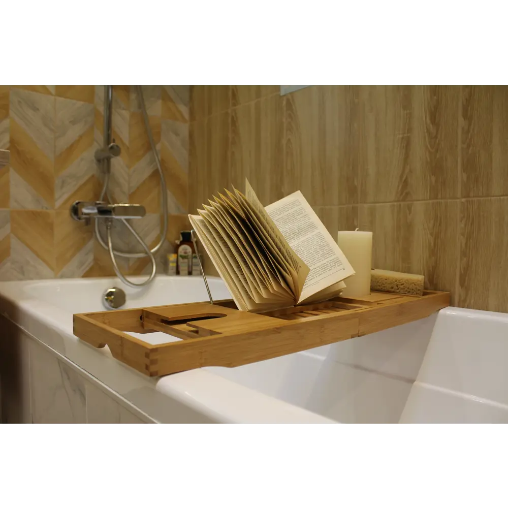 Полка для ванны Relax бамбук раздвижная 82461394 STLM-2106313 Santreyd Без серии - Вид №1