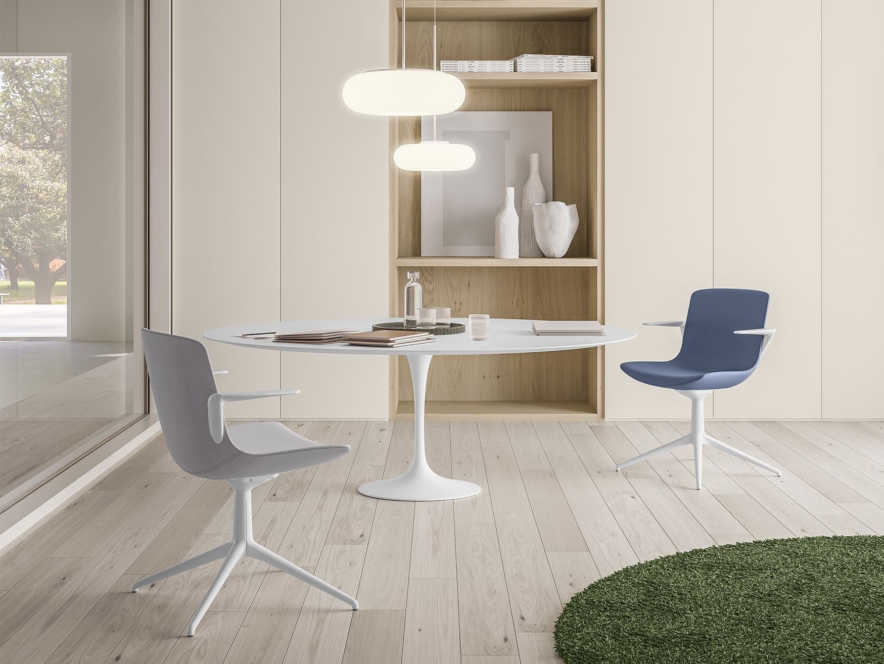 Ткань спиц поворотный стул с подлокотниками Sitland Milos ARCH-00141028 - Вид №5