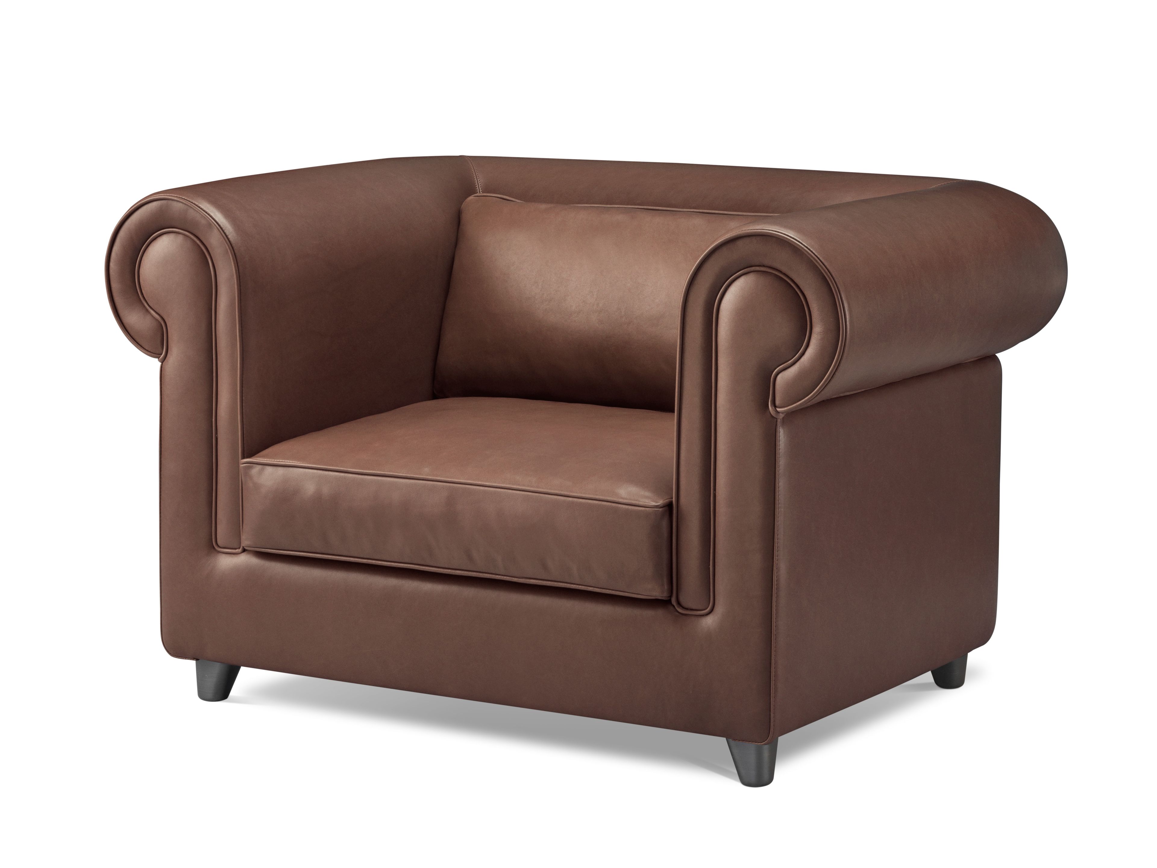 Кожаное кресло в стиле Честерфилд с подлокотниками GHIDINI1961 Портофино ARCH-00047865 - Вид №2