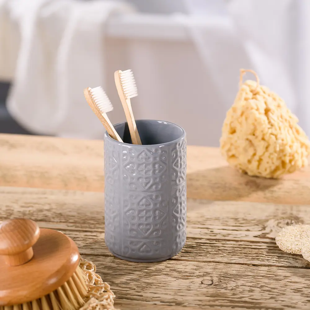 Стакан для зубных щёток Grey VERRAN STLM-2056035 - Вид №5