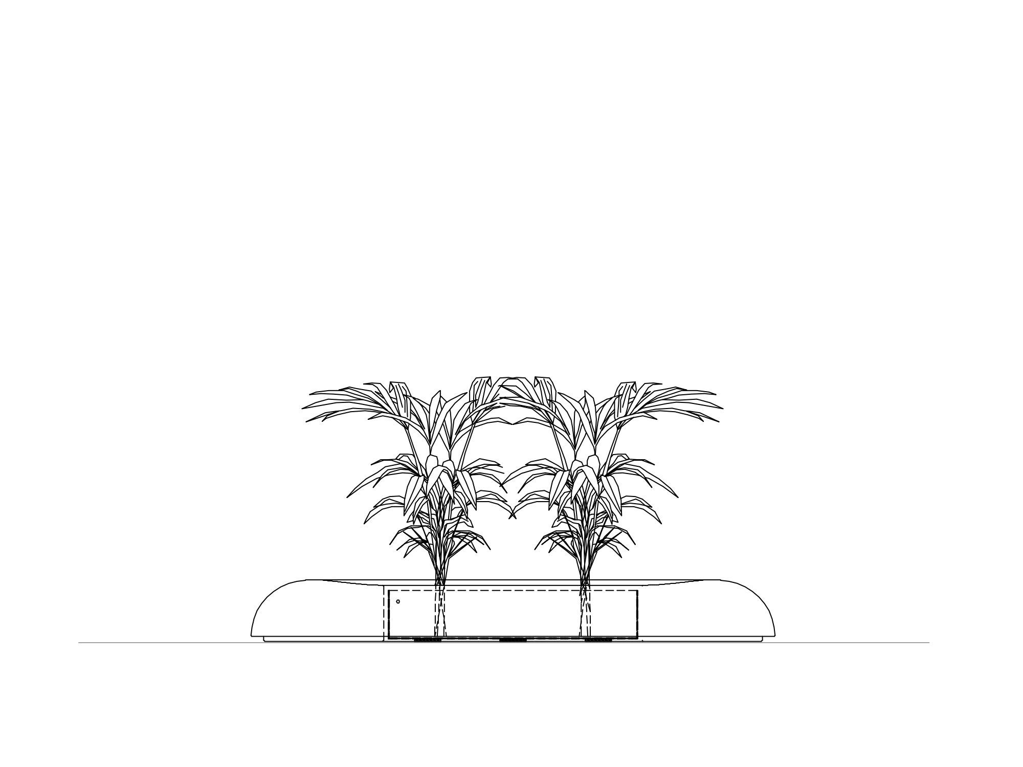 Низкая бетонная плантатор amop Landscapes ARCH-00065633 - Вид №1