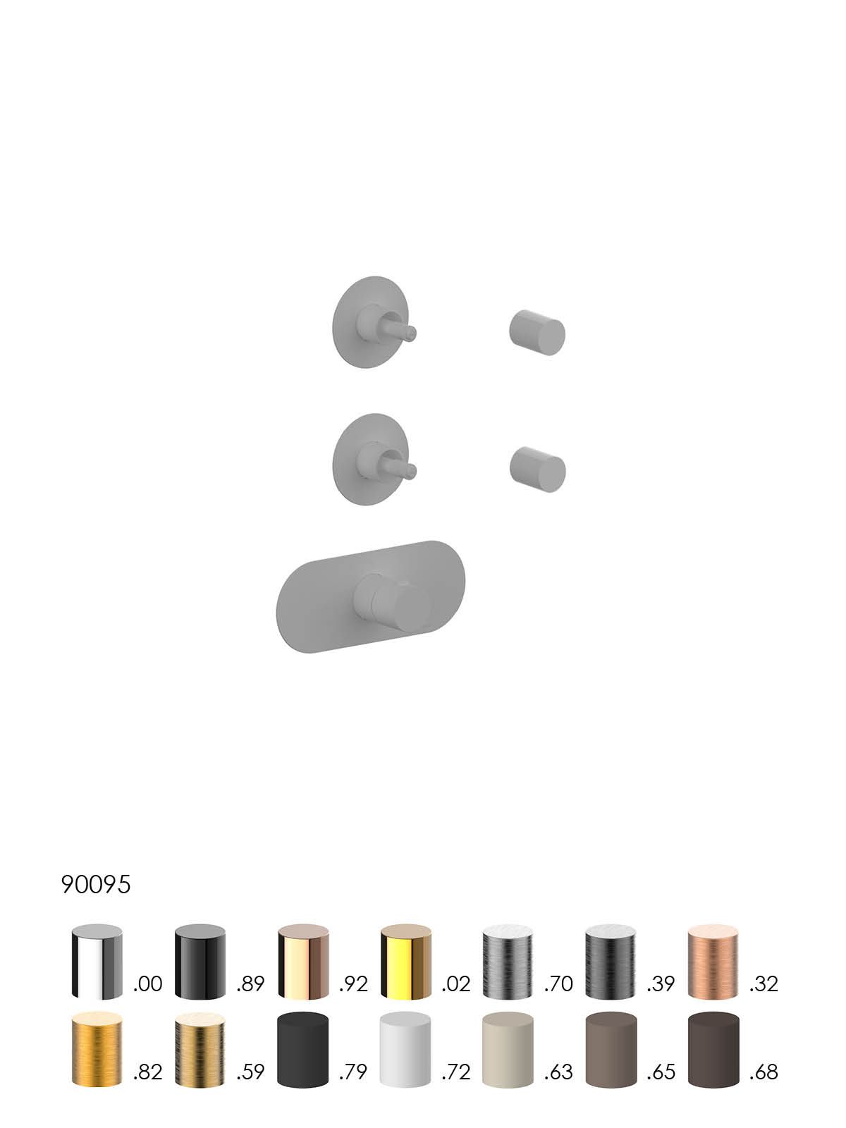 Термостатический смеситель для душа с 3 отверстиями Rubinetterie Frattini отдельная эстетика ARCH-00056277 - Вид №14