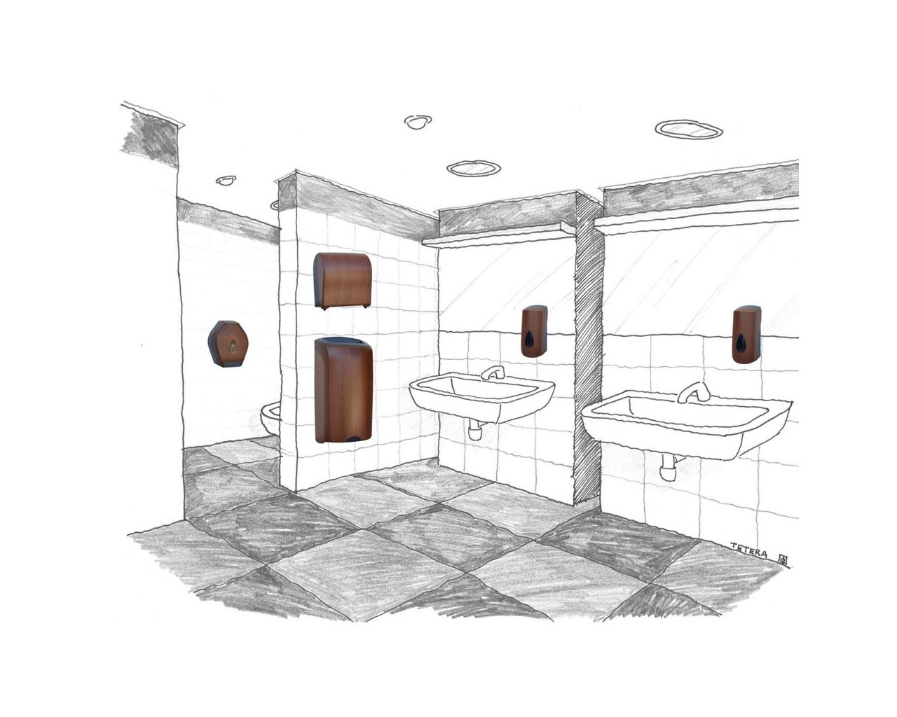 CUH328 UNIQUE SOLID CUT ECO LINE механический диспенсер для полотенец в рулонах Merida  - Вид №1