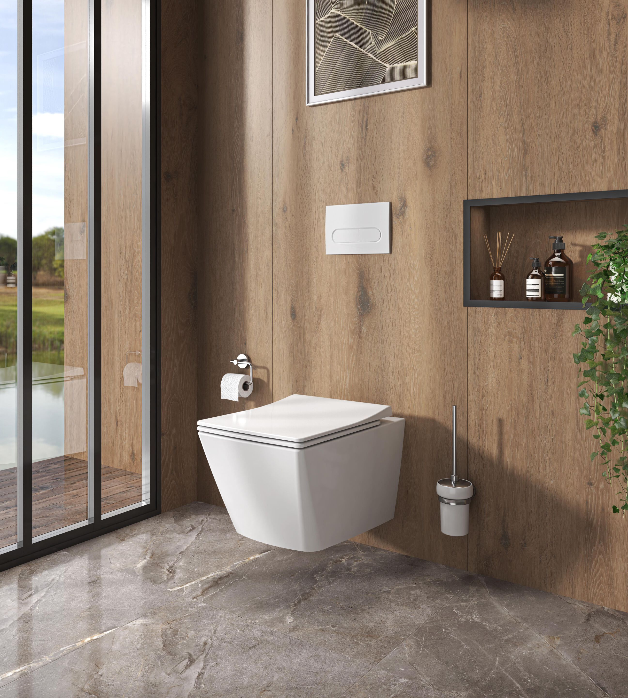 Подвесной туалет без бриды Kaleseramik сантехника ARCH-00012041 - Вид №1