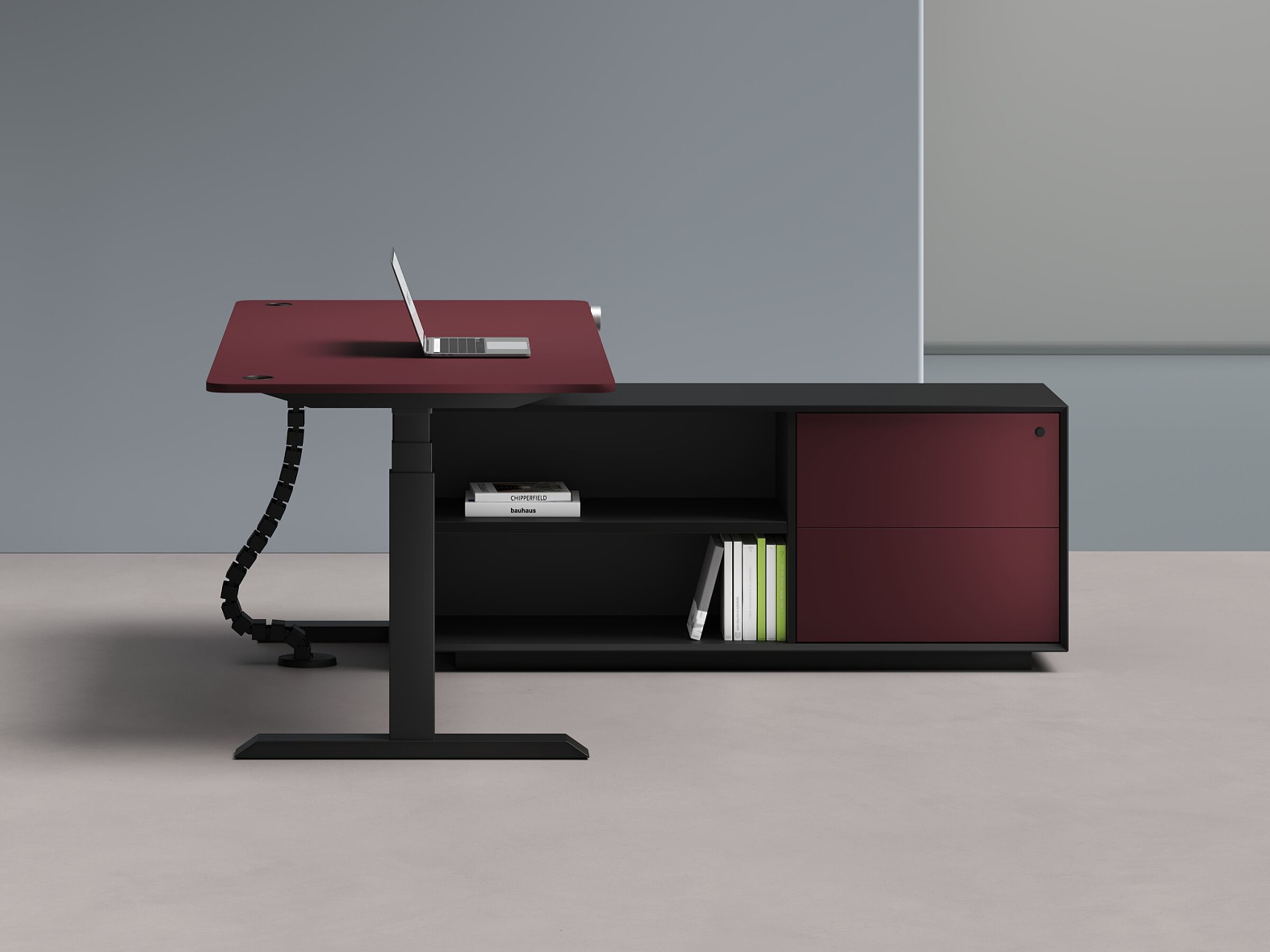 Деревянный угловой стол с регулируемой высотой со встроенной полкой WORKSPACE MAX PRO NOVA ARCH-00118312 - Вид №8