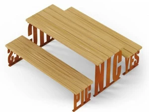 Metalco Прямоугольный деревянный стол для пикника
