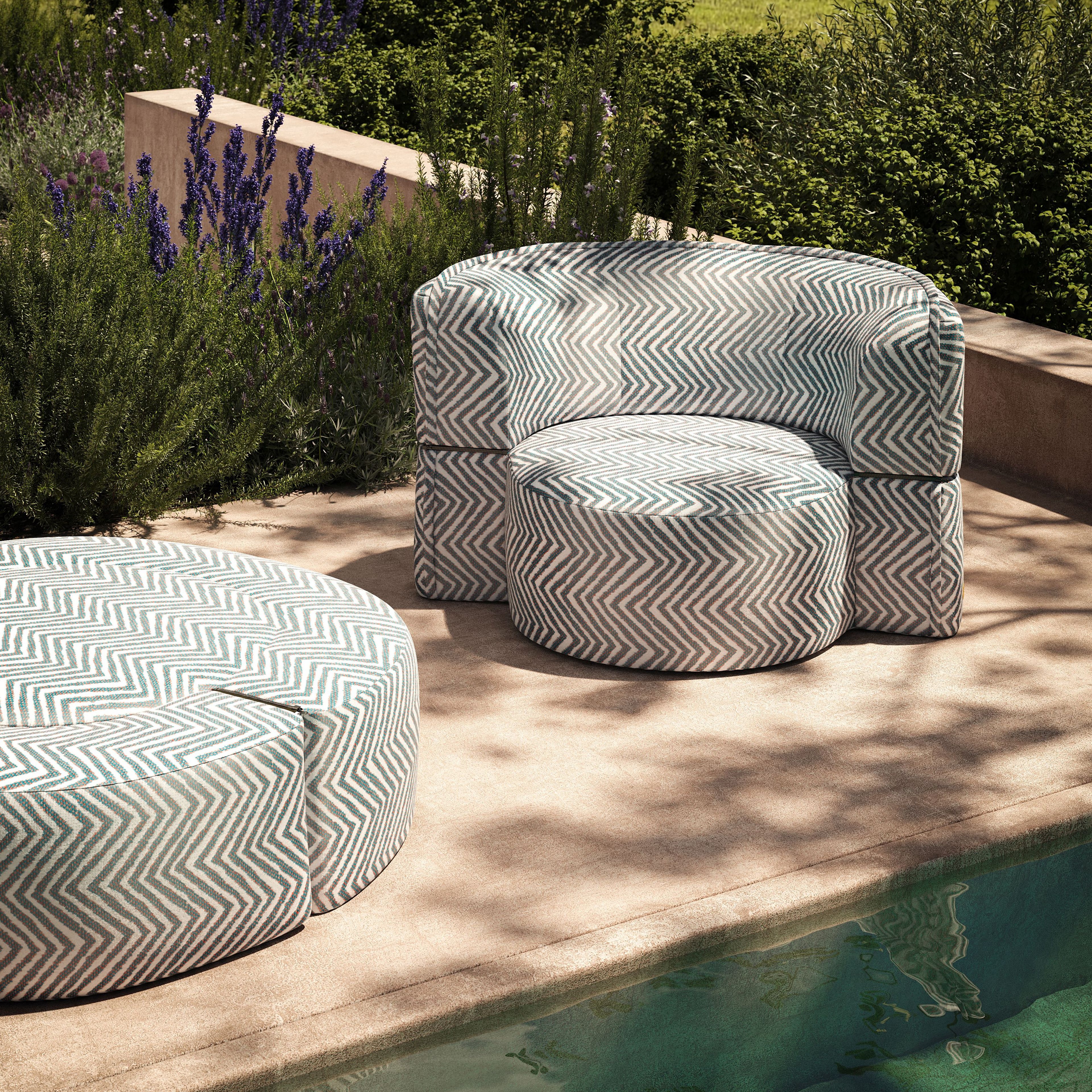 Мягкое тканевое садовое кресло с подлокотниками Liu Jo Living Collection ARCH-00120390 - Вид №7