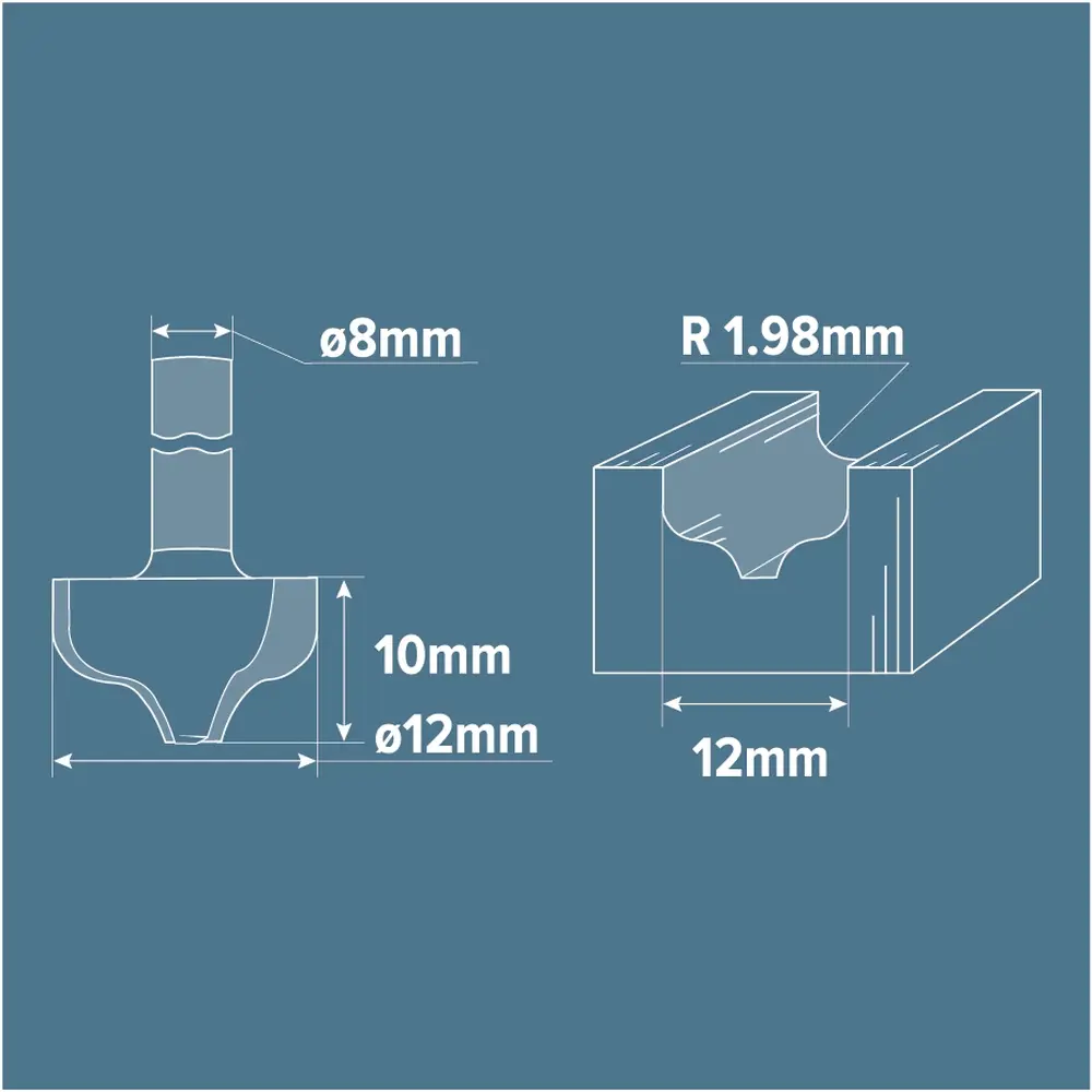 Фреза пазовая фасонная Brigadier D12.7x10мм STLM-2025783 - Вид №4