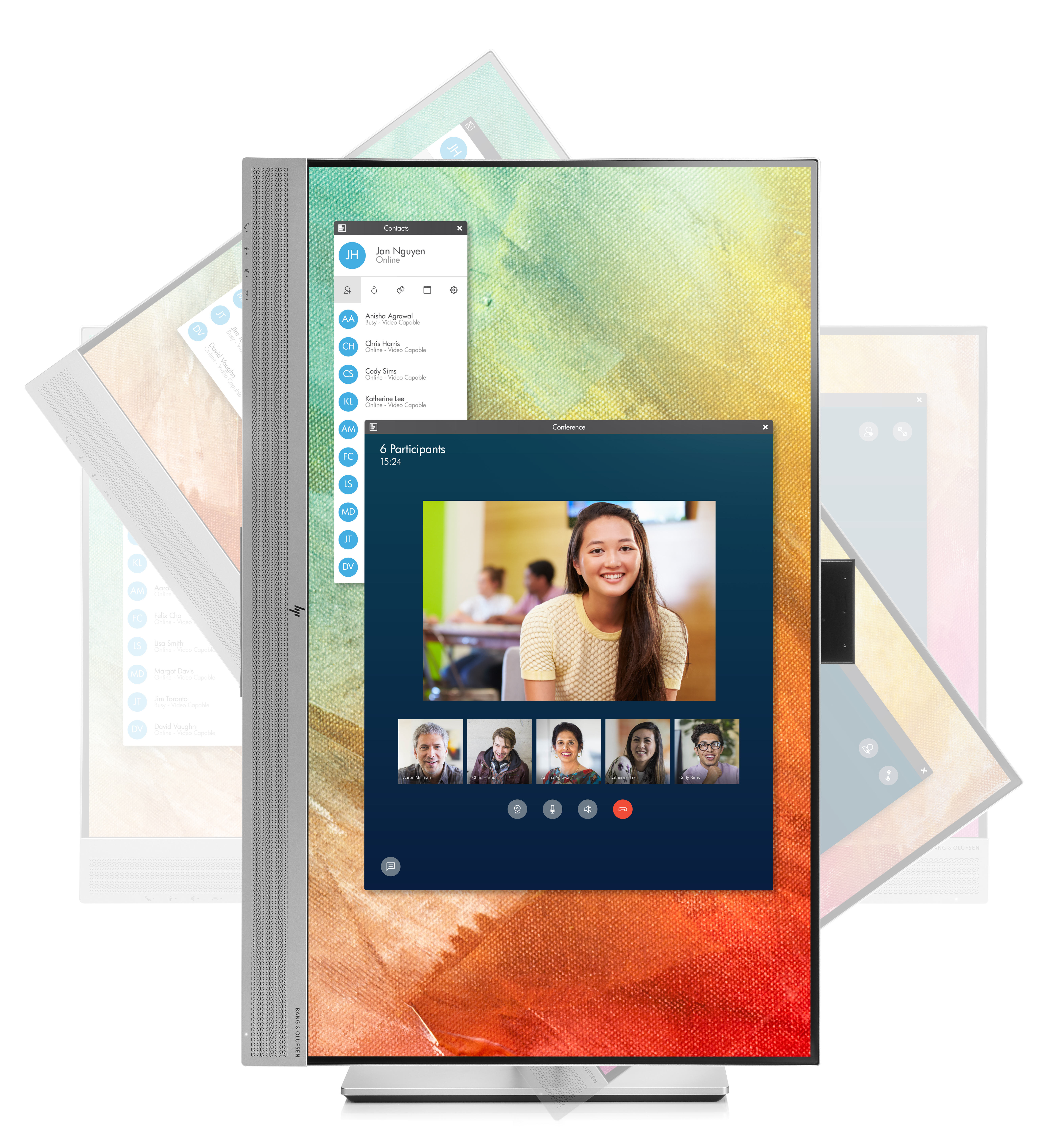 1FH51AA#ABB elitedisplay e273m monitor 27" ips micro edge, led backlit 178 / 178 250 nits 1920 x 1080 1000:1 dp hdmi usb3.0*2 usb c webcam 720p 3-3-0 HP HP EliteDisplay Santreyd  - Вид №3