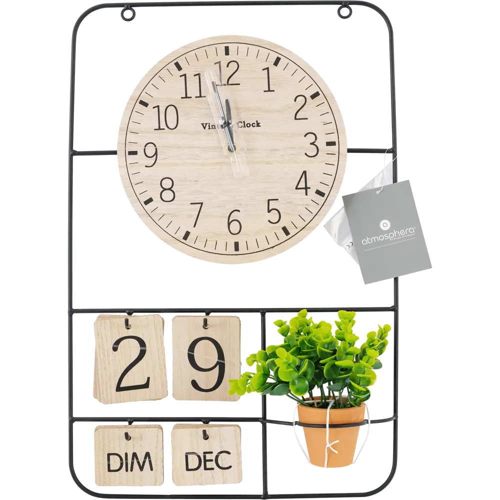 Настенные часы Atmosphera с календарем 12x51.8x34 см 179403 STLM-2015753 - Вид №3