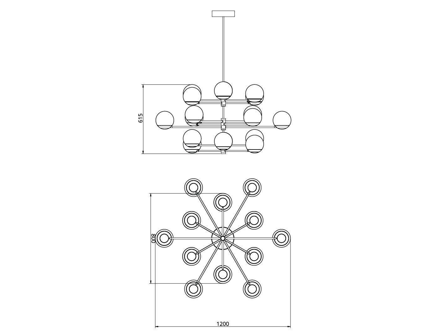 Светодиодный потолочный светильник ручной работы Cameron Design House Мяч и обруч ARCH-00048020 - Вид №26