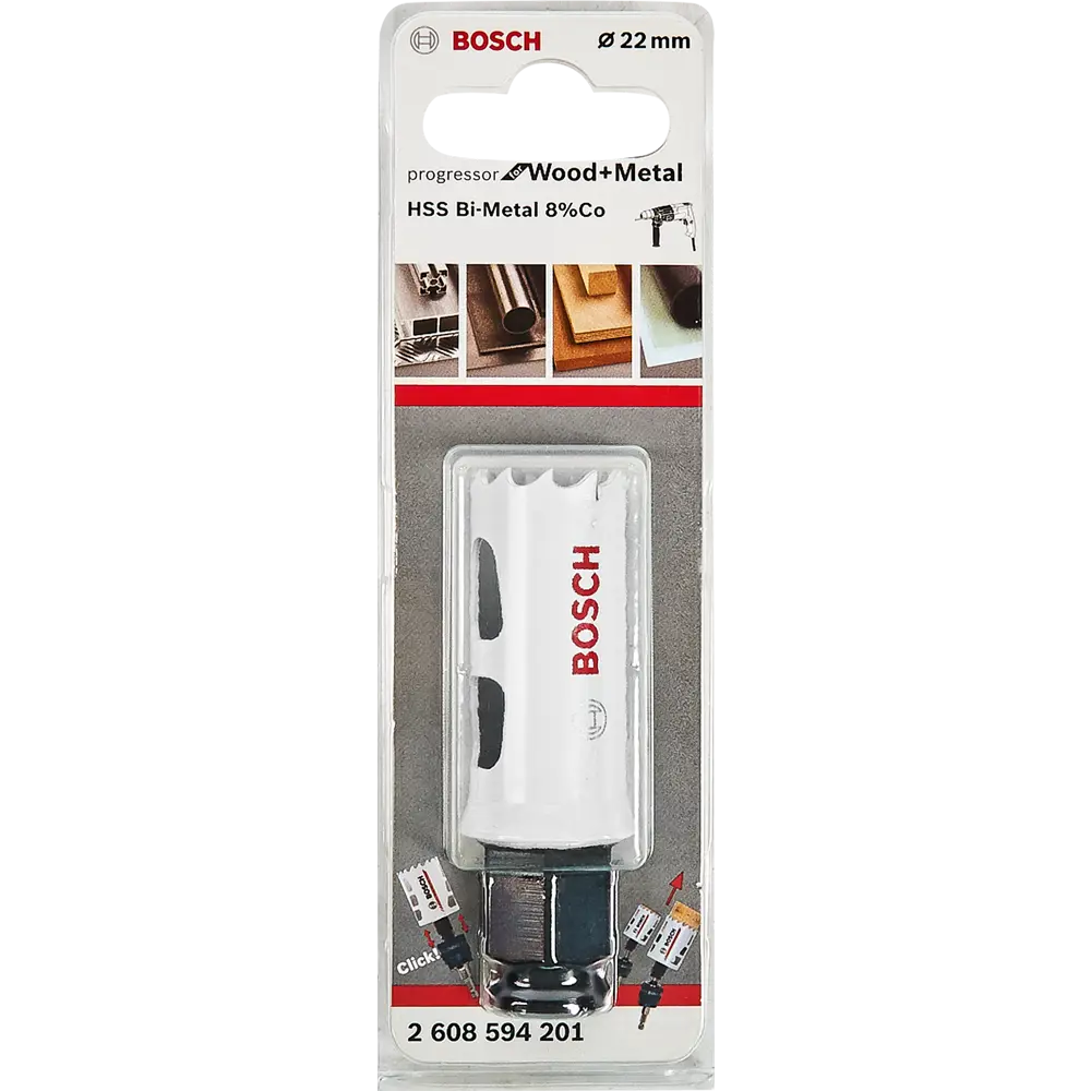 Коронка по стали биметаллическая Bosch Progressor 2608594201 22 мм BOSCH PROFESSIONAL STLM-2168527 - Вид №2