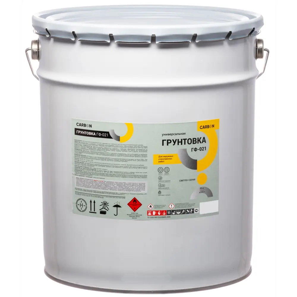 Грунтовка ГФ-021 Carbon светло-серая 25 кг STLM-2113858 - Вид №1