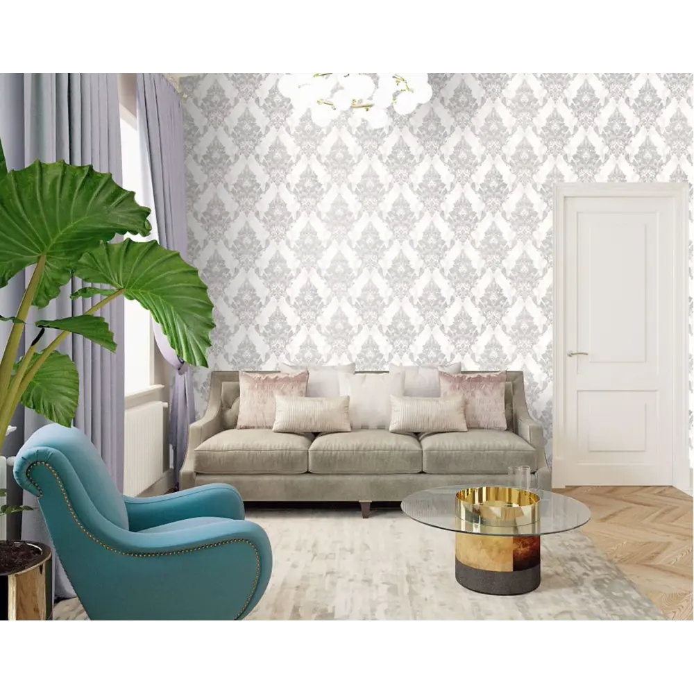 Обои флизелиновые Артекс Бернадета белые 1.06 м АР10561-01-О STLM-2076734 - Вид №2