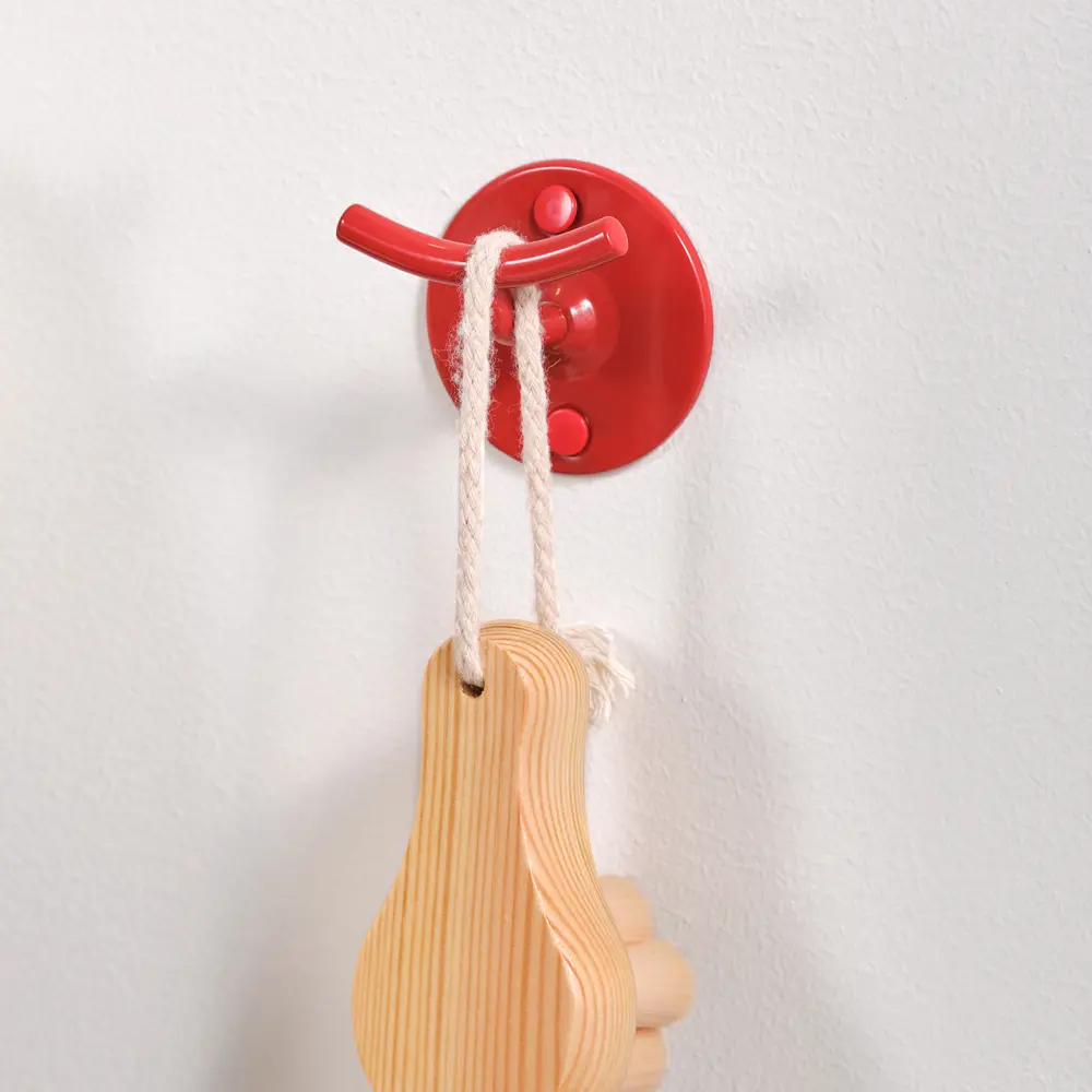 Крючок Moroshka Trud двухрожковый 6x6x4.2 см цвет красный STLM-2034284 - Вид №10