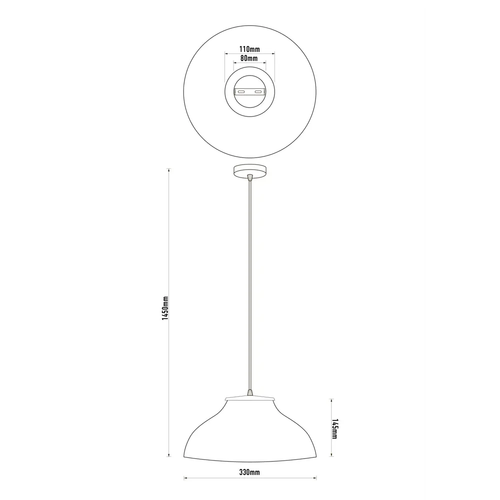 Светильник подвесной, 1 лампа, 6 м², цвет чёрный/белый ЛАБОРАТОРИЯ СВЕТА "33 ИДЕИ" STLM-2184702 - Вид №9