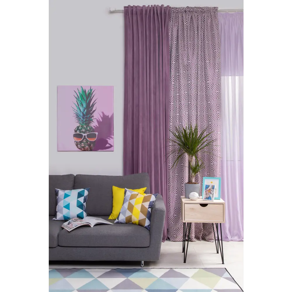 Штора на ленте «Дюббо» 200х280 см цвет сиреневый 18690476 STLM-2149771 INSPIRE  - Вид №8