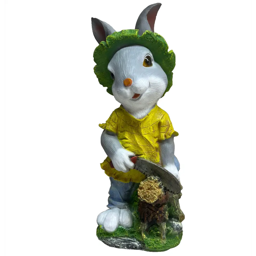 Фигура садовая Заяц в шляпе искусственный камень 55x23 см 85565551 STLM-2205305 Santreyd 
