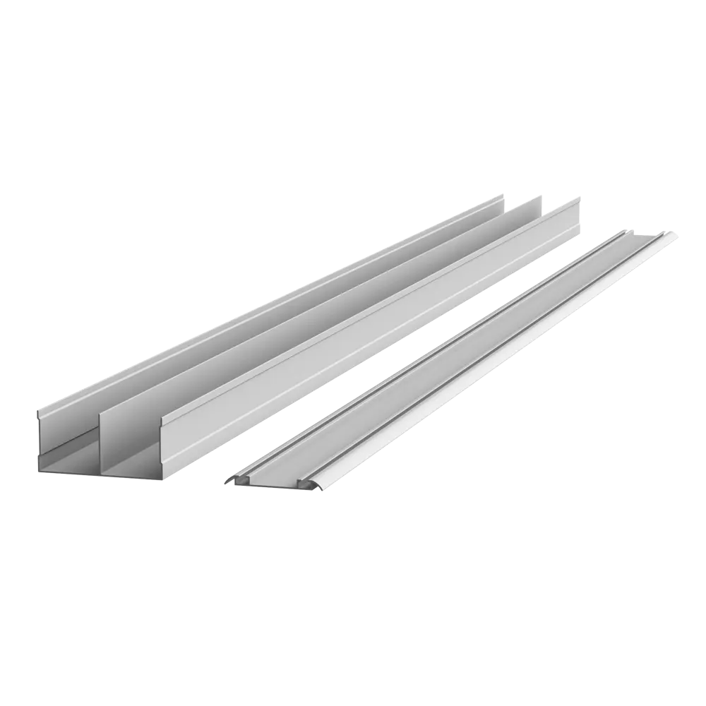 Дверь-купе KONSENSA 244.5x90.4 см МДФ цвет белый профиль матовое серебро STLM-2131543 - Вид №6