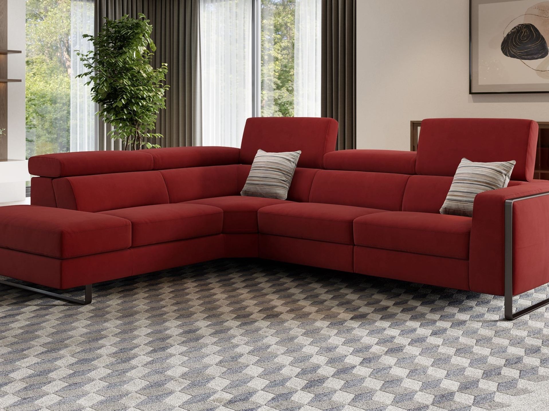 Угловой диван из ткани Sofanella Manzano ARCH-00064194 - Вид №5