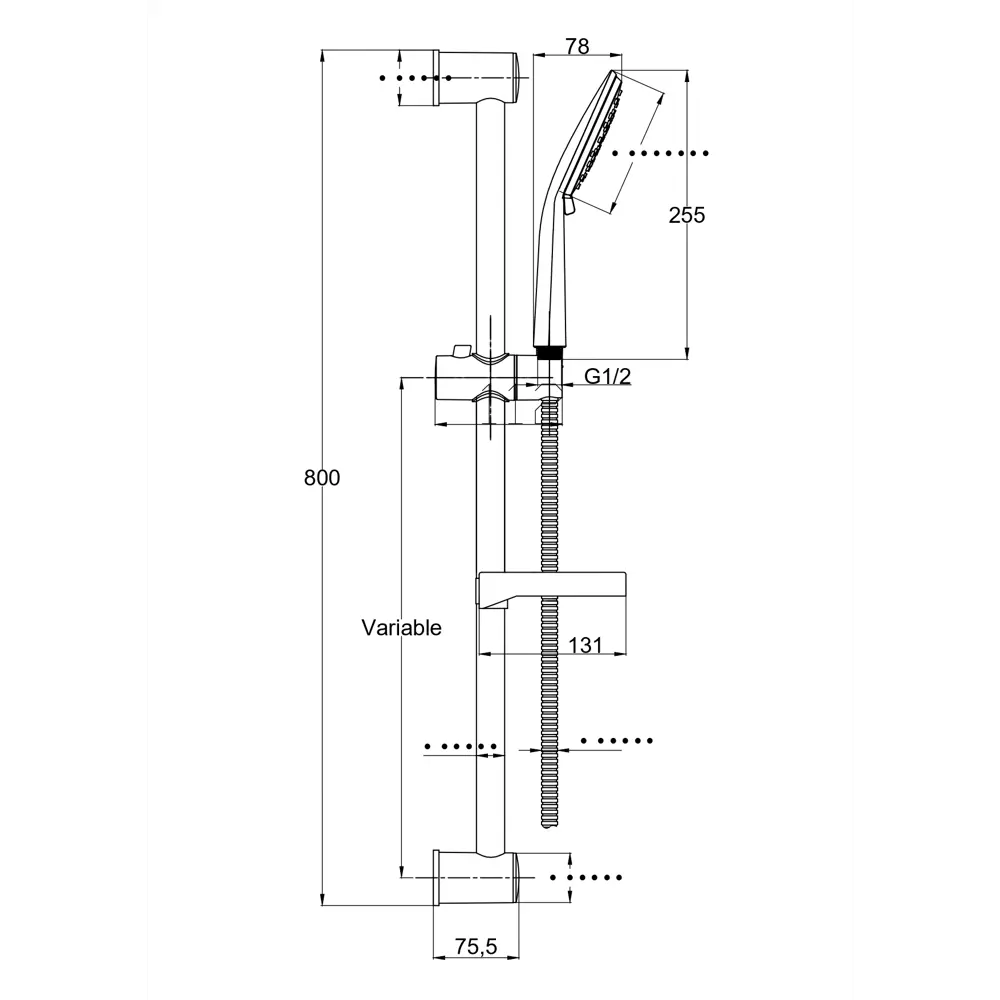 Душевой комплект Lara Cersanit 3 режима хром Santreyd STLM-2099370 - Вид №10