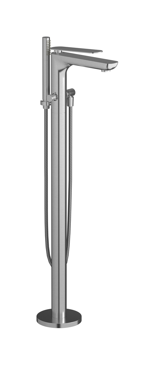 Напольный смесиель для ванны с встроенным душем. WE ARE IB k2399ss Brushed Nickel K2