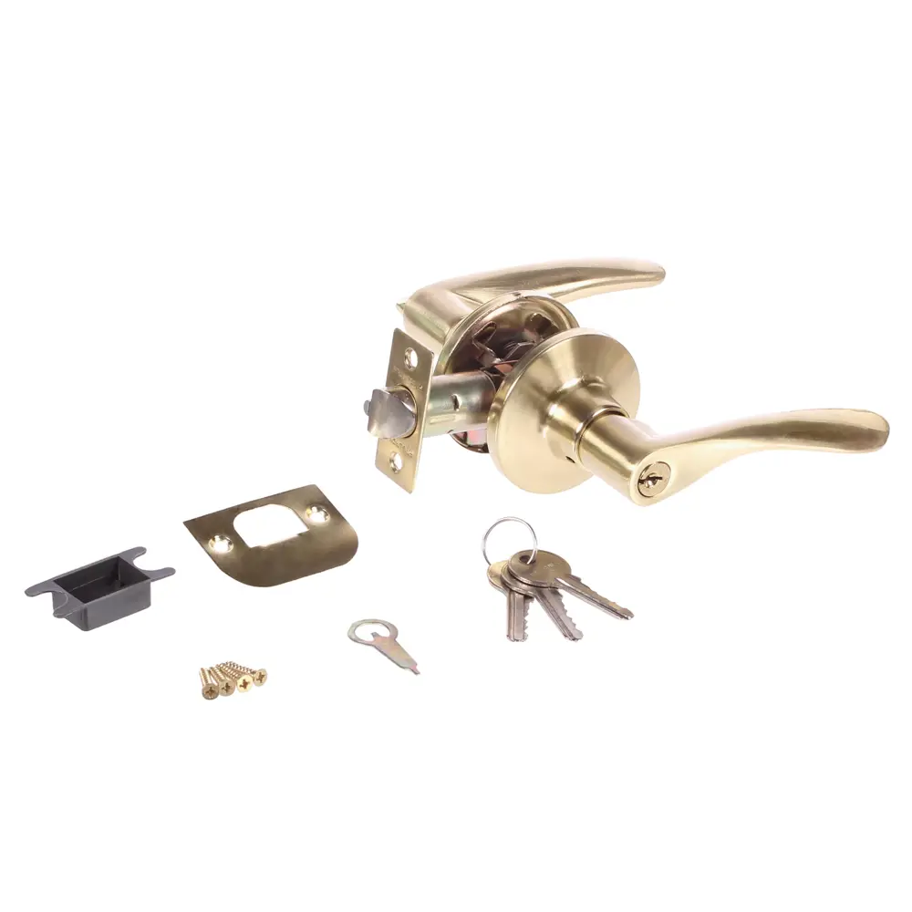 Ручка-защёлка Palladium 3901 SB ET, с ключом и фиксатором, ЦАМ, цвет матовая латунь STLM-2046577 - Вид №1