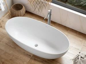 Acquabella Отдельностоящая овальная ванна из долотек © Acquawhite