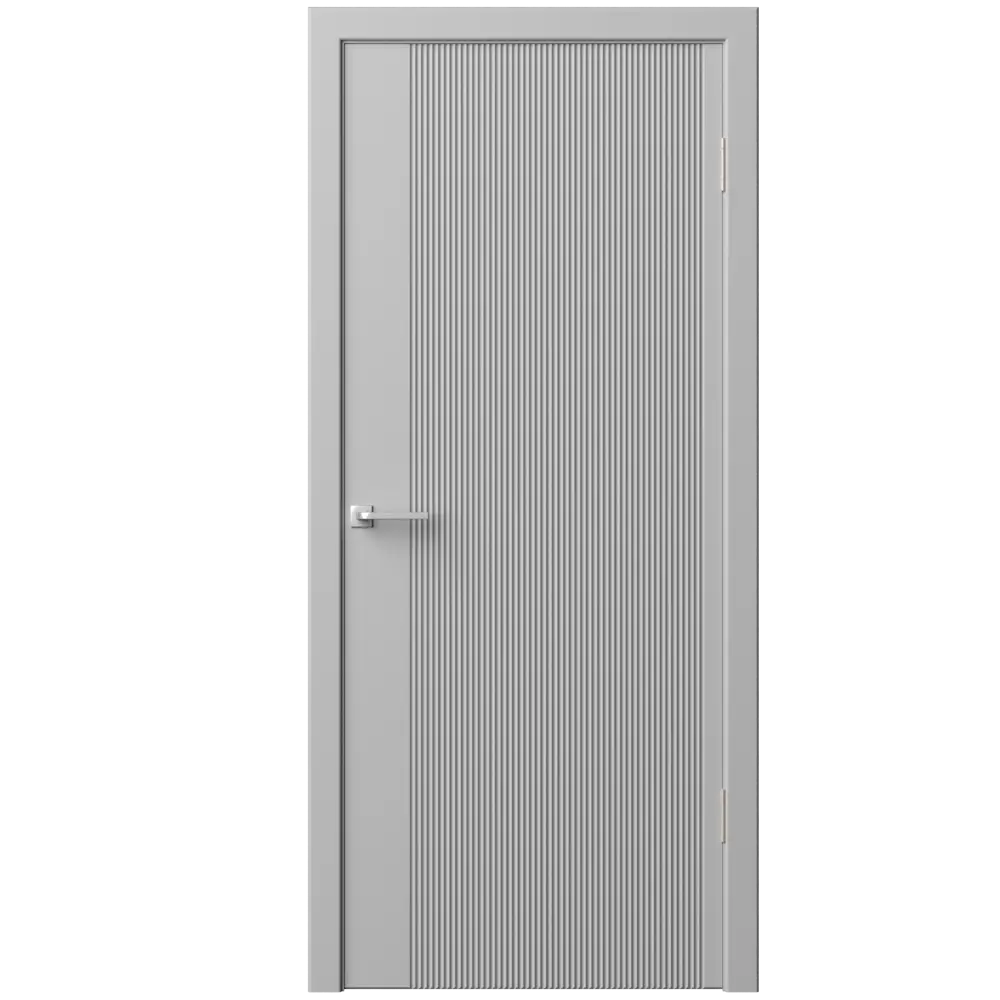Дверь межкомнатная глухая Синди-5 90x200 см эмаль цвет гейнсборо с замком и петлями 89396718 STLM-2001758 RUMAX  - Вид №1