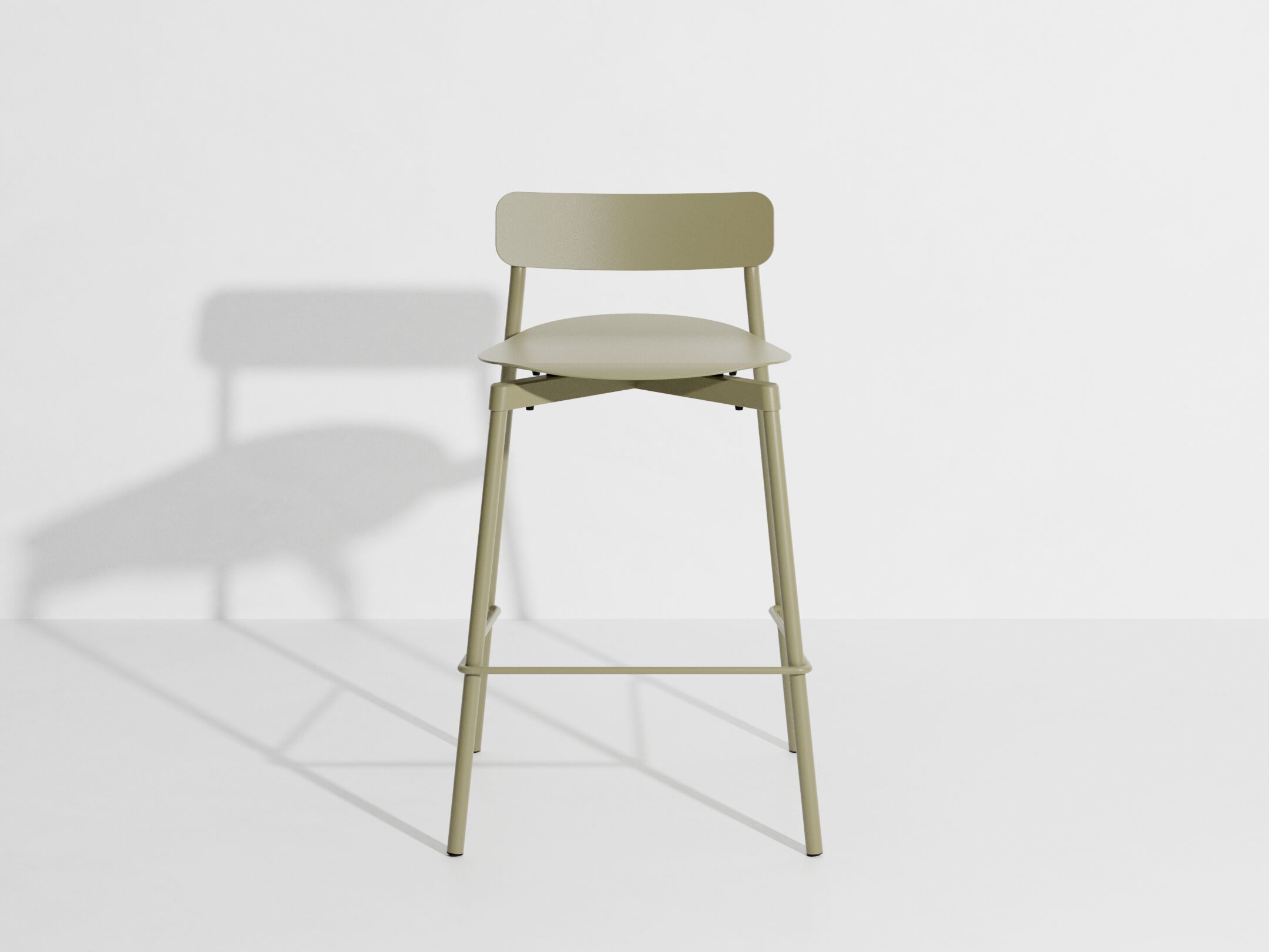 Высокий штабелируемый алюминиевый стул с порошковым покрытием с подставкой для ног Petite Friture Fromme ARCH-00091817 - Вид №10