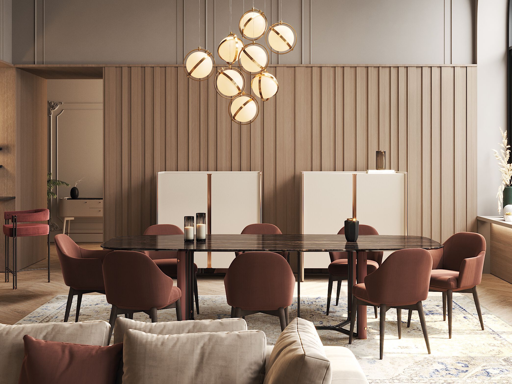 Кожаный стул с подлокотниками PRADDY Natur ARCH-00058312 - Вид №4