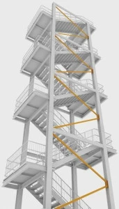 SVELT Модульная открытая лестница из оцинкованной стали
