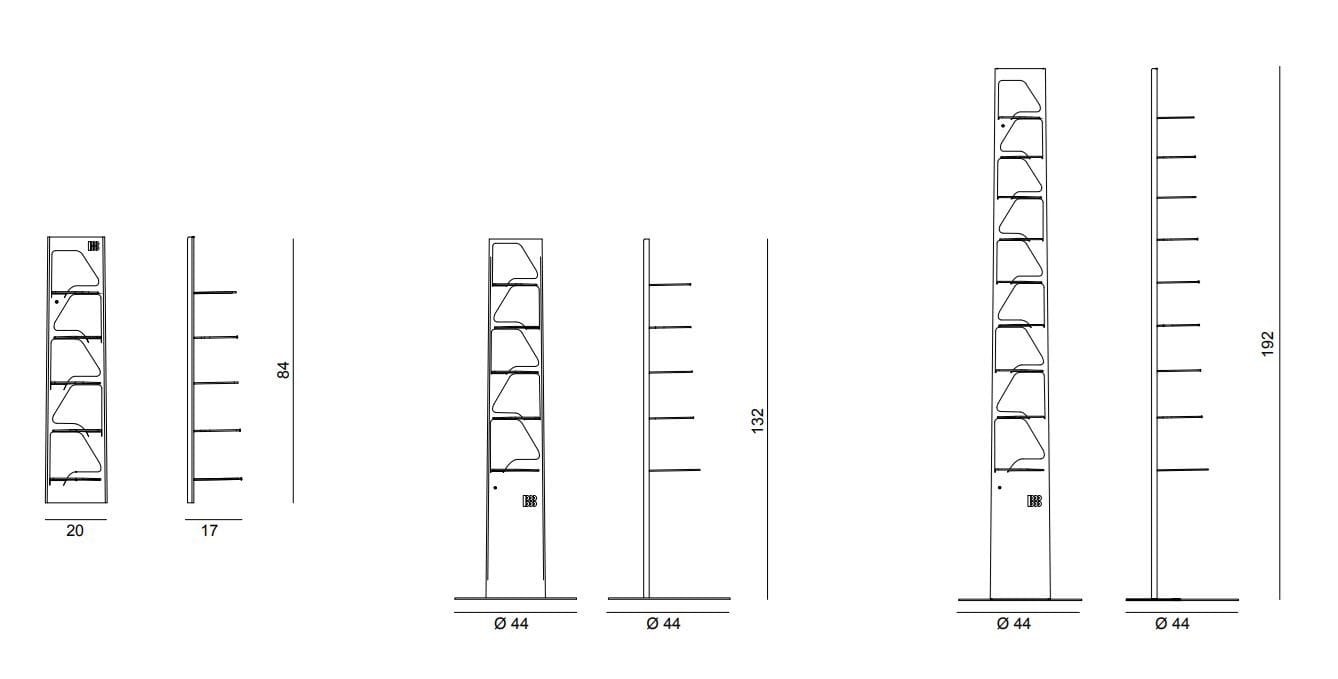 Стальной самонесущий книжный шкаф BBB NEANDERTHAL ARCH-00032822 - Вид №5