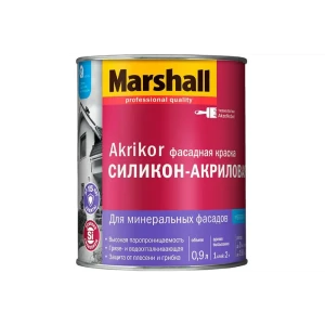 90385223 Краска для дерева акриловая MARSHALL 0С-00024510 0С-00024510 0.9 л цвет белый STLM-1405167