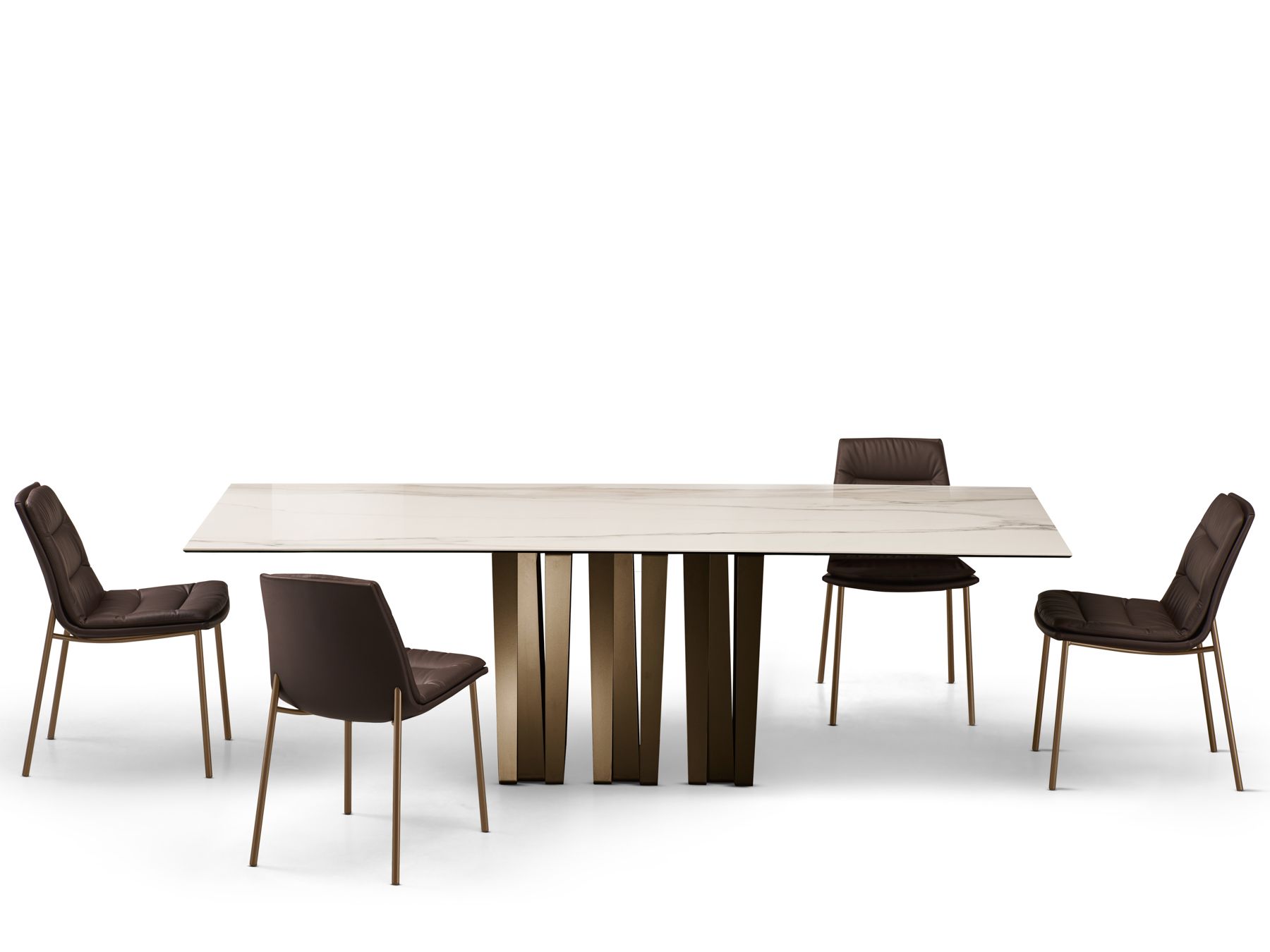 Прямоугольный керамический стол с металлическим основанием EFORMA NARCISO ARCH-00039814 - Вид №1