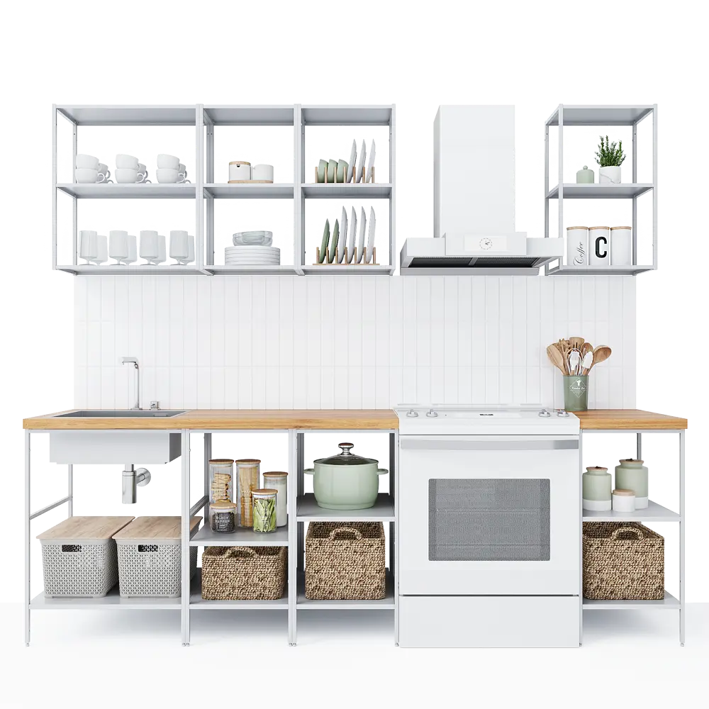 Кухонный гарнитур 180x60 см Вельга цвет белый KONSENSA STLM-2153323