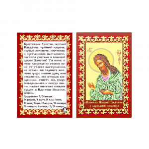 3067 Канва/ткань с рисунком Рисунок на шелке 22 см х 25 см "Молитва о даровании покаяния" Матренин посад