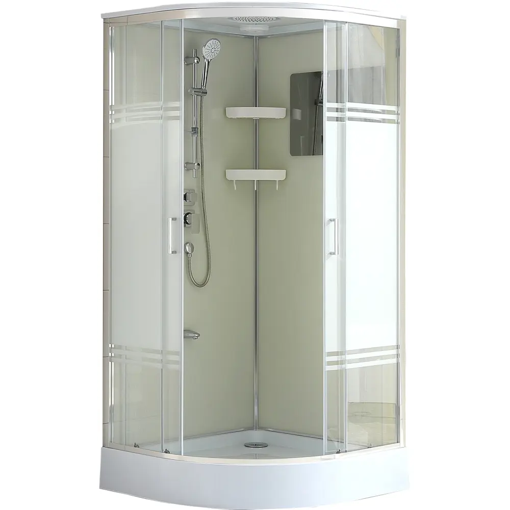 Душевая кабина Sensea Aurora 1/4 круга низкий поддон 90х90 см STLM-2120738