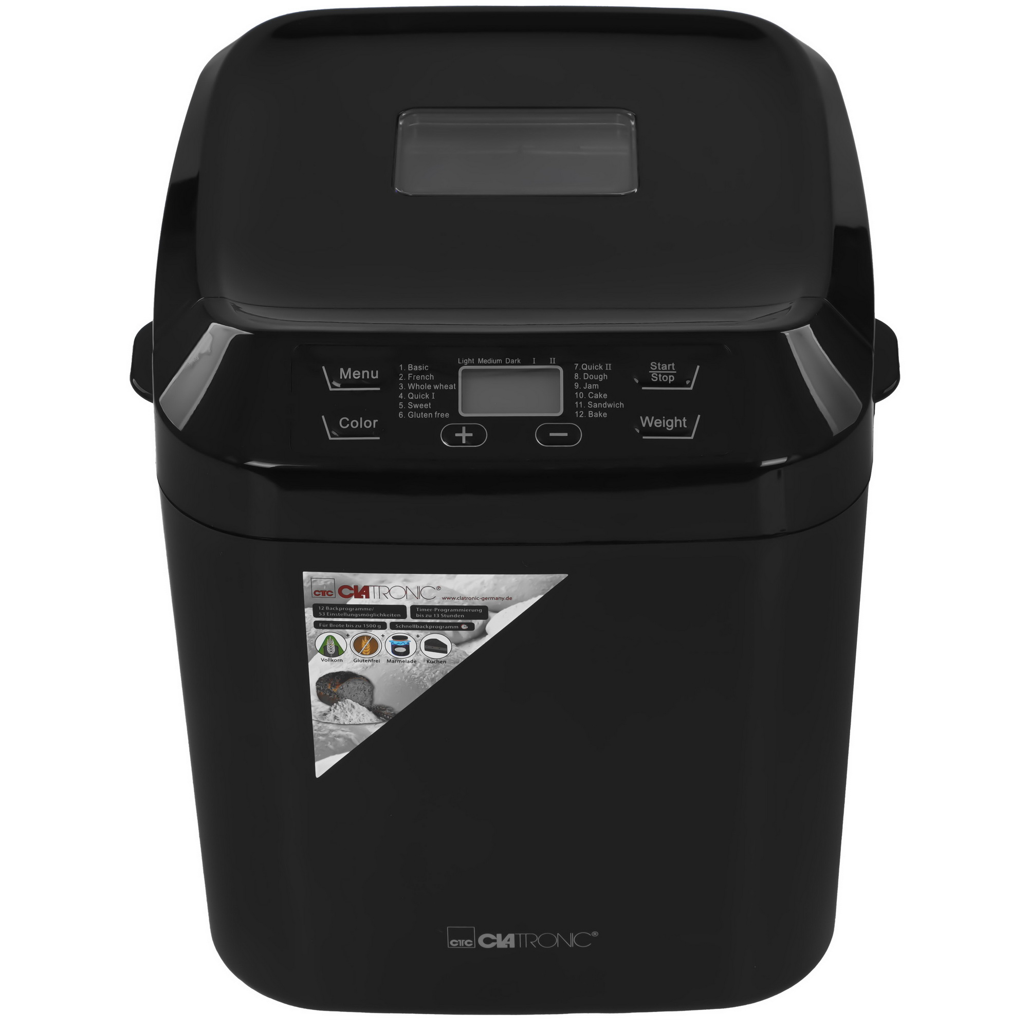 9908376 Хлебопечь CLATRONIC BBA 3774 черный STDN-0081084 - Вид №1