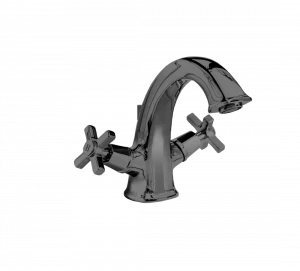 Gentry Home Смеситель для раковины на 3 отверстия Chopin White Темный никель GH100723